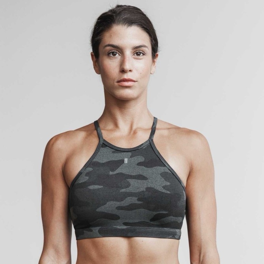 NWT NOBULL Women’s Halter Sports Bra - XS - Charcoal Camo